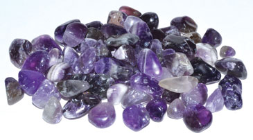 1 lb Amethyst tumbled chips 7-9mm