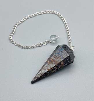 6-sided Hematite pendulum