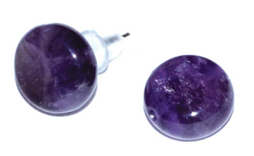 Amethyst stud earrings