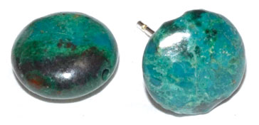 Chrysocolla stud earrings