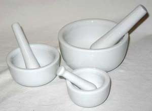 Mortar/Pestle Set of 3 White