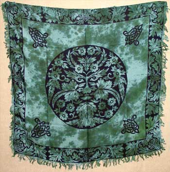 Greenman altar/tarot cloth