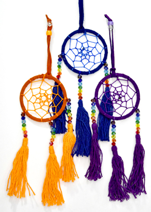 6 1/2" Chakra dream catcher (7 per set)